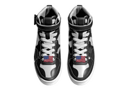 American flag design JCLock on  Black high-top sneakers